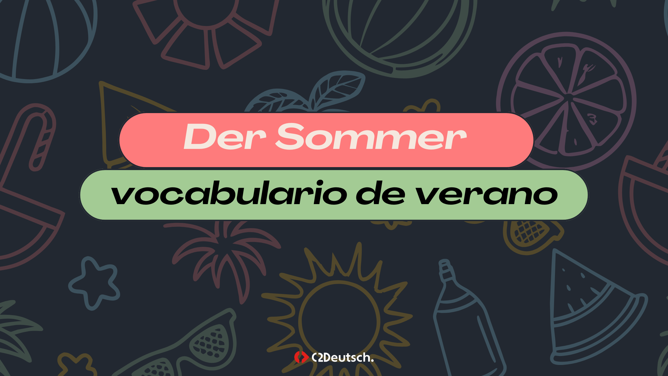 Vocabulario de verano en alemán