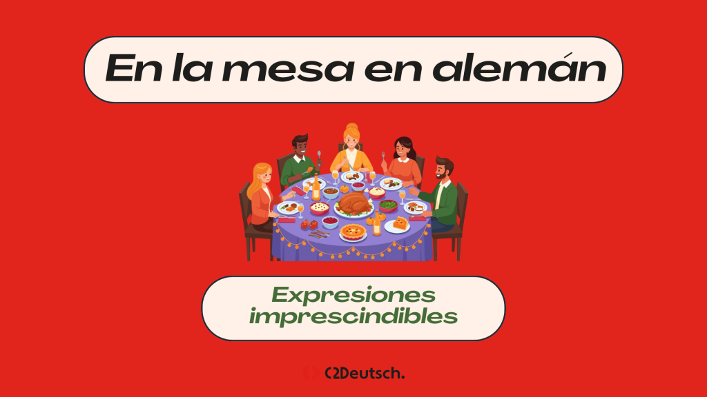 En la mesa en alemán