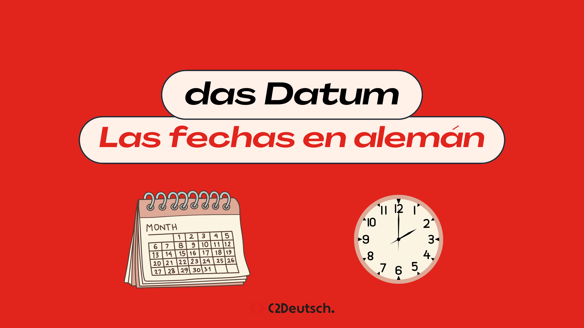 Días de la semana, meses y fechas en alemán